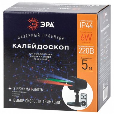 Фотография товара 'Эра Проектор Laser Калейдоскоп, IP44, 220В (12/252), Б0047976'