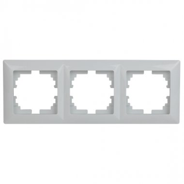 Фотография товара 'Эра Рамка для розеток и выключателей Intro Solo 4-503-01 на 3 поста, СУ, белый Б0043417'