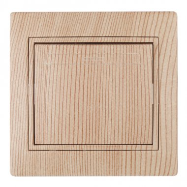 Фотография товара 'Эра Выключатель Intro Plano 1-101-11 одноклавишный 10А-250В, IP20, СУ, сосна Б0053728'