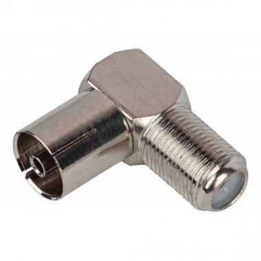 Фотография товара 'Эра Переходник ЭРА Simple RS-A03 гнездо F-гнездо TV угловой, Б0048294'