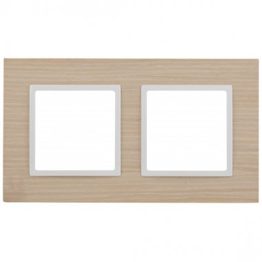 Фотография товара 'Эра Рамка на 2 поста, дерево, Эра Elegance, Б0049149'
