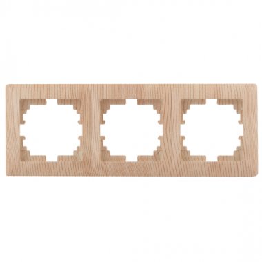 Фотография товара 'Эра Рамка для розеток и выключателей Intro Solo 4-503-11 на 3 поста, СУ, Solo, сосна Б0043423'