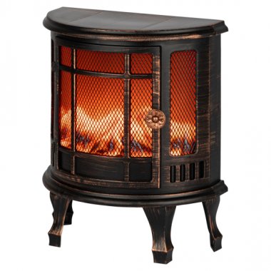 Фотография товара 'Эра Светильник EGNIK -P02 новогодний светодиодный камин Печь черный 2*LR14(C) 24*17*33 см Б0060487'