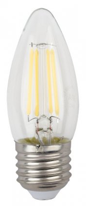 Фотография товара 'Эра Лампа светодиодная F-LED B35-5W-840-E27 (филамент, свеча, 5Вт, нейтр, E27) Б0027934'