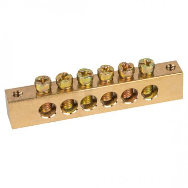 Фотография товара 'Эра Шина ЭРА NO-122-20 PEN земля-ноль 8х12мм 6/2 латунная крепеж по краям Б0047235'