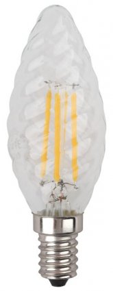Фотография товара 'Эра Лампа светодиодная F-LED BTW-7W-827-E14 (филамент, свеча витая, 7Вт, тепл, E14) Б0027960'