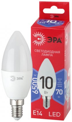 Фотография товара 'Эра LED B35-10W-865-E14 R (диод, свеча, 10Вт, хол, E14) Б0045337'
