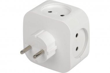 Фотография товара 'Эра Б0049532 Разветвитель электрический SP-4-USB-W на 4 розетки 220V + 2xUSB 2400mA'