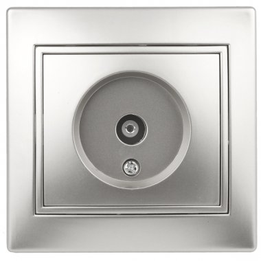 Фотография товара 'Эра Розетка Intro Plano 1-301-03 TV одиночная, IP20, СУ, алюминий Б0030078'