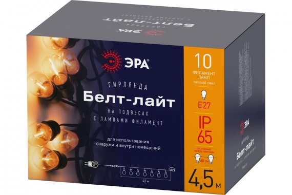 Фотография товара 'Эра Б0056017 Гирлянда ERABL-FIL1 светодиодная новогодняя нить уличная'