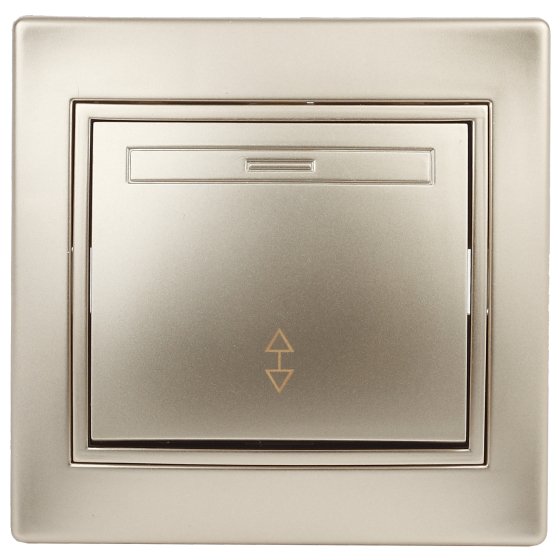 Фотография товара 'Эра Переключатель Intro Plano 1-103-04 одноклавишный 10А-250В, IP20, СУ, шампань Б0053748'