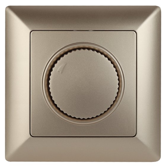 Фотография товара 'Эра Светорегулятор Intro Solo 4-401-04 поворотный, 600Вт 230В, IP20, СУ, шампань Б0053708'