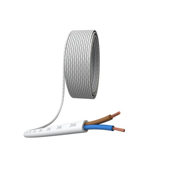 Фотография товара 'Эра Провод ШВВП 2х0,75 мм2 5м белый Б0058840'