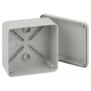 Фотография товара 'Эра Распаячная коробка KORvp приборная подъездная открытой установки 100х100х50мм на винтах с гладкими стенками IP55 Б0058942'