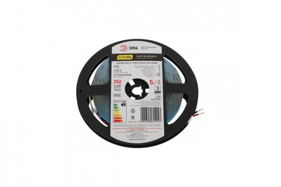Фотография товара 'Эра Б0053962 Лента светодиодная LRCOB-352-8 12W/m 8mm 24V 2700K'