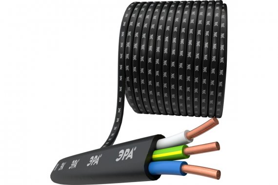 Фотография товара 'Эра Б0058790 Кабель ВВГ-Пнг(А)-LS 3х1,5 мм2 10м'