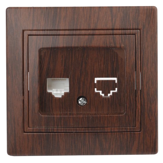 Фотография товара 'Эра Розетка Intro Plano 1-303-10 информационная RJ45, IP20, СУ, венге Б0030088'