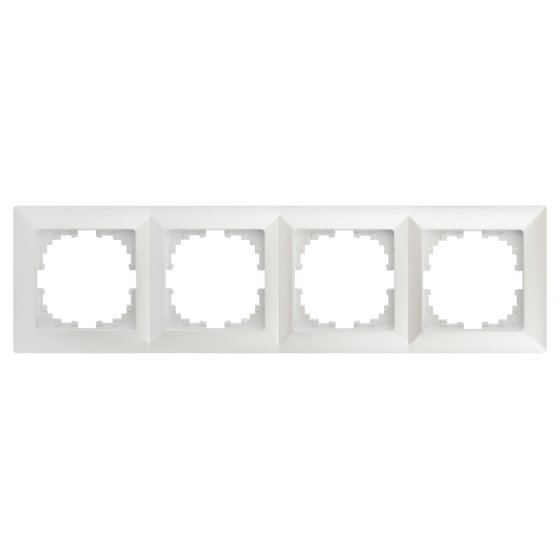 Фотография товара 'Эра Рамка для розеток и выключателей Intro Solo 4-504-06 на 4 поста, СУ, перламутр Б0053997'