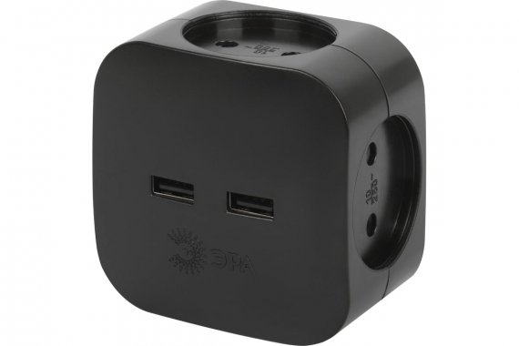 Фотография товара 'Эра Б0049536 Разветвитель электрический SP-4-USB-B на 4 розетки 220V + 2xUSB 2400mA'