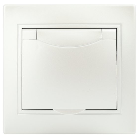 Фотография товара 'Эра Розетка Intro Plano 1-203-06 с заземлением 2P+E Schuko с крышкой, 16А-250В, IP20, СУ, перламутр Б0053898'