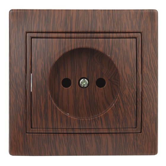 Фотография товара 'Эра Розетка Intro Plano 1-201-10 без заземления 2P, 16А-250В, IP20, СУ, венге Б0053870'
