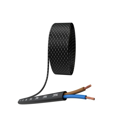 Фотография товара 'Эра Провод ШВВП 2х0,75 мм2 100м чёрный Б0058854'