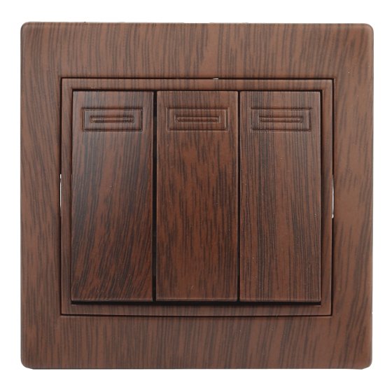 Фотография товара 'Эра Выключатель тройной, 10А-250В, IP20, СУ, Plano, венге (10/200/2400) Б0030052'