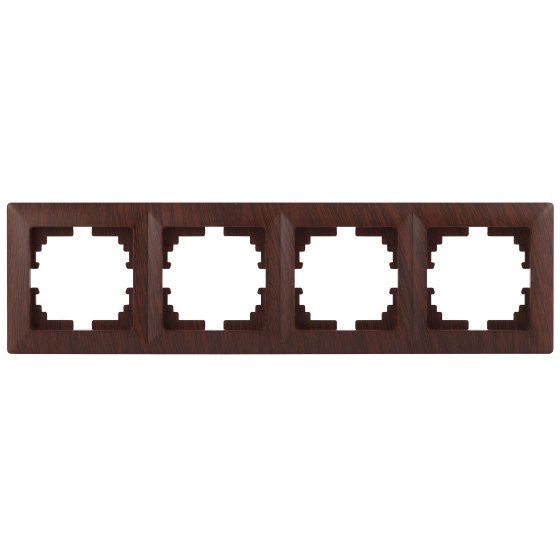 Фотография товара 'Эра Рамка для розеток и выключателей Intro Solo 4-504-10 на 4 поста, СУ, венге Б0043429'