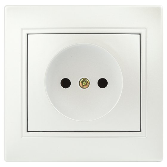 Фотография товара 'Эра Розетка Intro Plano 1-201-06 без заземления 2P, 16А-250В, IP20, СУ, перламутр Б0053869'