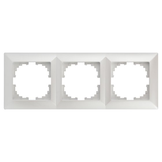 Фотография товара 'Эра Рамка для розеток и выключателей Intro Solo 4-503-06 на 3 поста, СУ, перламутр Б0053996'