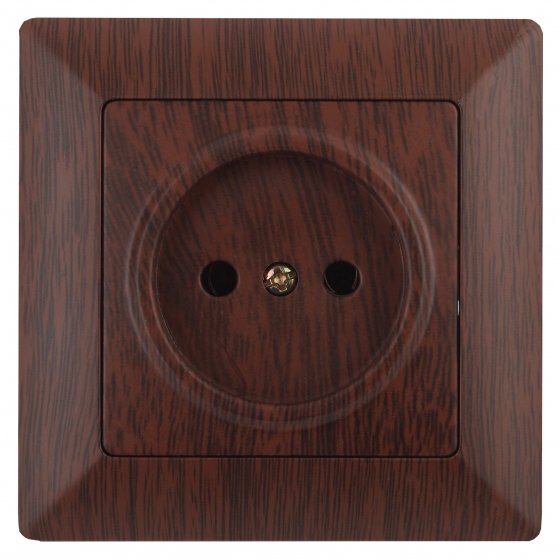 Фотография товара 'Эра Розетка 2P, 16А-250В, СУ, Solo, венге Б0043310'
