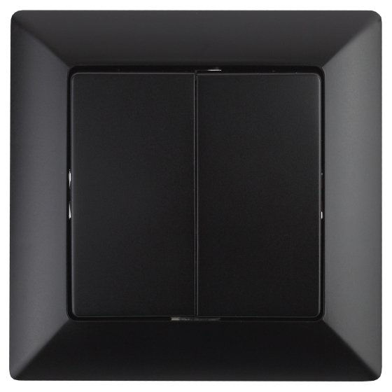 Фотография товара 'Эра Выключатель Intro Solo 4-104-05 двухклавишный 10А-250В, IP20, СУ, антрацит Б0053589'