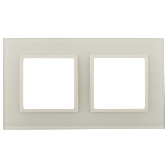 Фотография товара 'Эра Рамка для розеток и выключателей Elegance 14-5102-02 на 2 поста, стекло, Б0059169'
