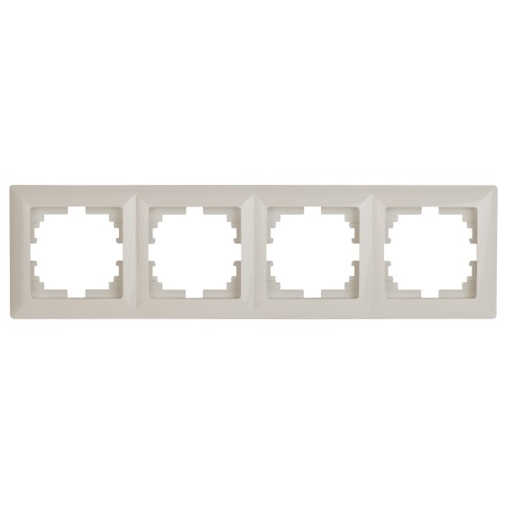 Фотография товара 'Эра Рамка для розеток и выключателей Intro Solo 4-504-02 на 4 поста, СУ, Solo, слоновая кость Б0043425'