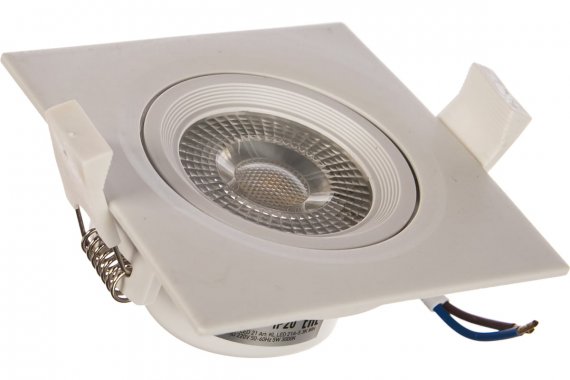 Фотография товара 'Эра Б0037034 KL LED 21A-5 3K WH Светильник светодиодный квадратный поворотн. LED SMD 5W 3000K'