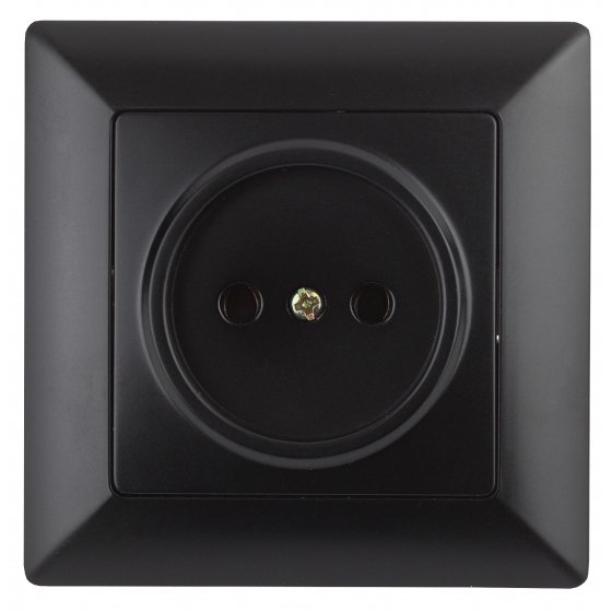 Фотография товара 'Эра Розетка Intro Solo 4-201-05 без заземления 2P, 16А-250В, IP20, СУ, антрацит Б0053645'