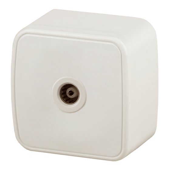 Фотография товара 'Эра Розетка Intro Polo 3-301-02 TV одиночная, IP20, ОУ, слоновая кость Б0036133'