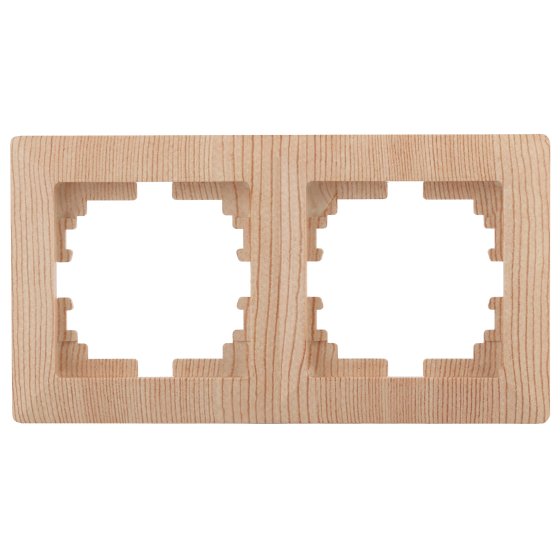 Фотография товара 'Эра Рамка для розеток и выключателей Intro Solo 4-502-11 на 2 поста, СУ, Solo, сосна Б0043416'