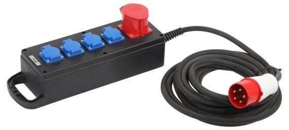 Фотография товара 'Эра Б0057315 Удлинитель силовой IND380-U-5e-5x2,5-5m-IP44 380В'