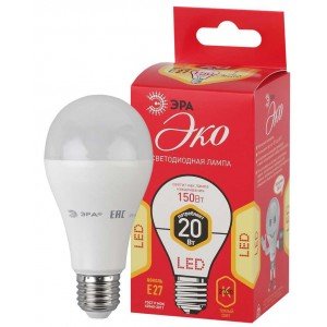Фотография товара 'Эра Лампочка светодиодная RED LINE ECO LED A65-20W-827-E27 E27 / Е27 20Вт груша Б0031709'