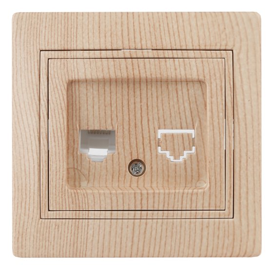 Фотография товара 'Эра Розетка Intro Plano 1-303-11 информационная RJ45, IP20, СУ, Plano, сосна Б0030089'