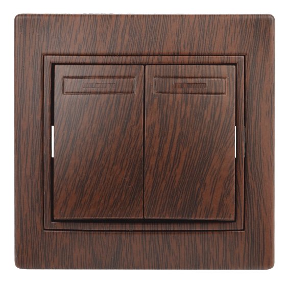 Фотография товара 'Эра Выключатель Intro Plano 1-104-10 двухклавишный, 10А-250В, IP20, СУ, венге Б0053769'