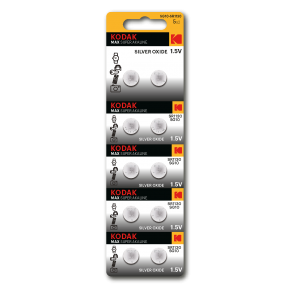 Фотография товара 'Эра Батарейки Kodak SG10 (389) SR1130, SR54 MAX Silver Oxid Button Cell Б0053485'