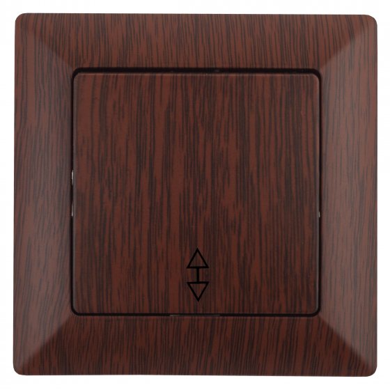 Фотография товара 'Эра Переключатель Intro Solo 4-103-10 одноклавишный 10А-250В, IP20, СУ, венге Б0053583'