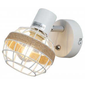 Фотография товара 'Эра Светильник настенно-потолочный спот Rivoli Anselma 7034-701 1 x E14 40 Вт поворотный с выключателем Б0051974'