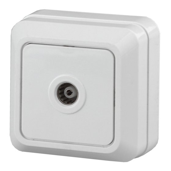 Фотография товара 'Эра Розетка Intro Quadro 2-301-01 TV одиночная, IP20, ОУ, белый Б0027658'