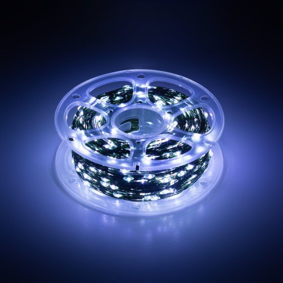 Фотография товара 'Эра Светодиодная новогодняя гирлянда ENIN-1000W нить холодный свет 100 м 1000 microLED IP44 220В Б0060430'