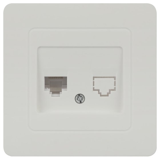 Фотография товара 'Эра Розетка Intro 7-303-01 Style информационная RJ45, СУ, белый Б0060649'