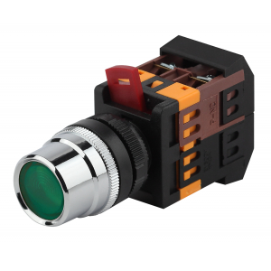 Фотография товара 'Эра Кнопка ABLF-22 d22мм неон/240В 1з+1р Б0045650'