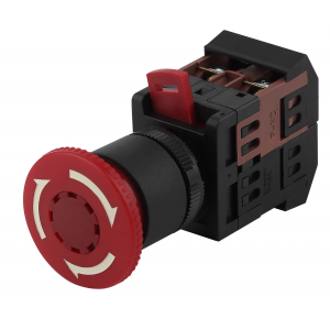 Фотография товара 'Эра Кнопка ANE22 "Грибок"с фикс. d22мм неон/240В 1з+1р Б0045636'